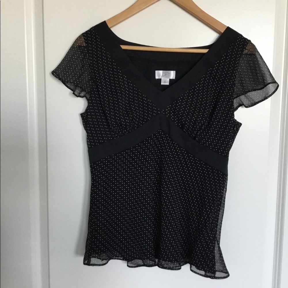 LOFT Polka Dot Blouse - Like New